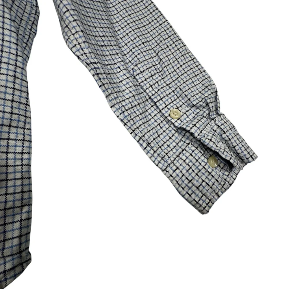Ralph Lauren Shirt Long Sleeve Button Down White and Blue Size 3/3T